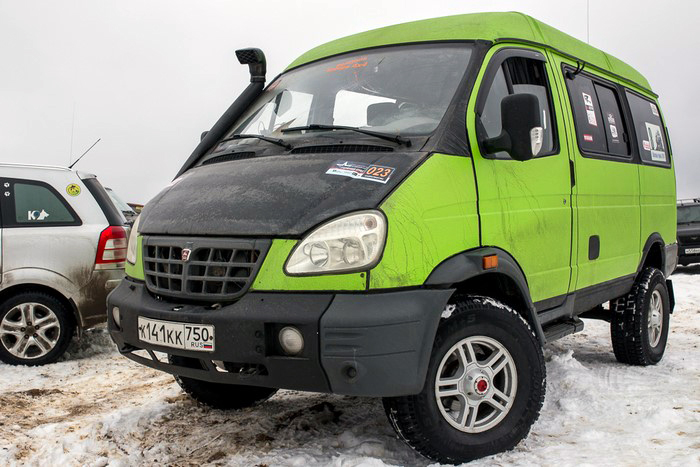 В off-road ориентировании «Горячий снег» приняли участие сразу четыре внедорожника ГАЗ СОБОЛЬ/Баргузин 4х4