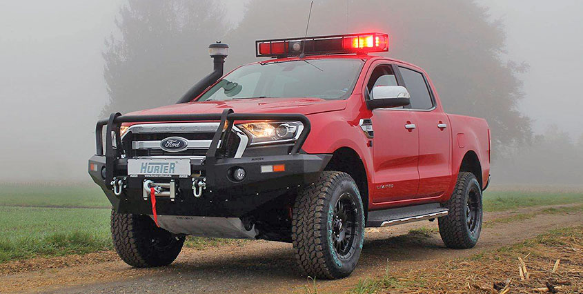 Ford Ranger стал пожарной машиной для работы в Африке