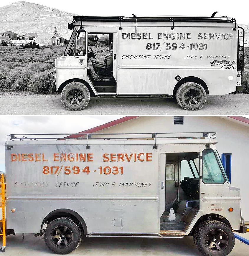 Внедорожный автодом - симбиоз почтового фургона Grumman Olson 1966 года и пикапа Ford F-150 2017 года