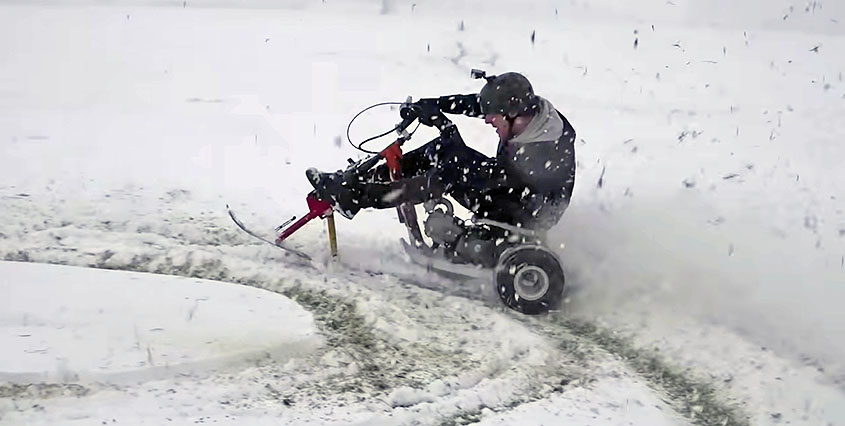 Вездеход-снегоход британского блогера-инженера Колина Ферза