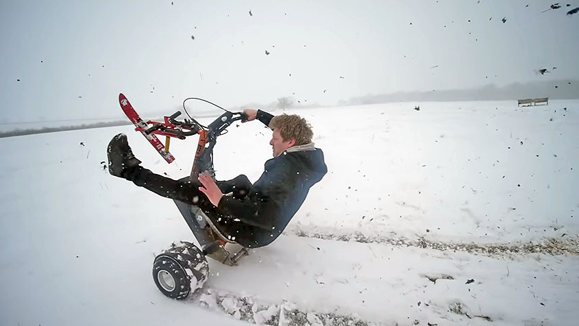 Вездеход-снегоход британского блогера-инженера Колина Ферза
