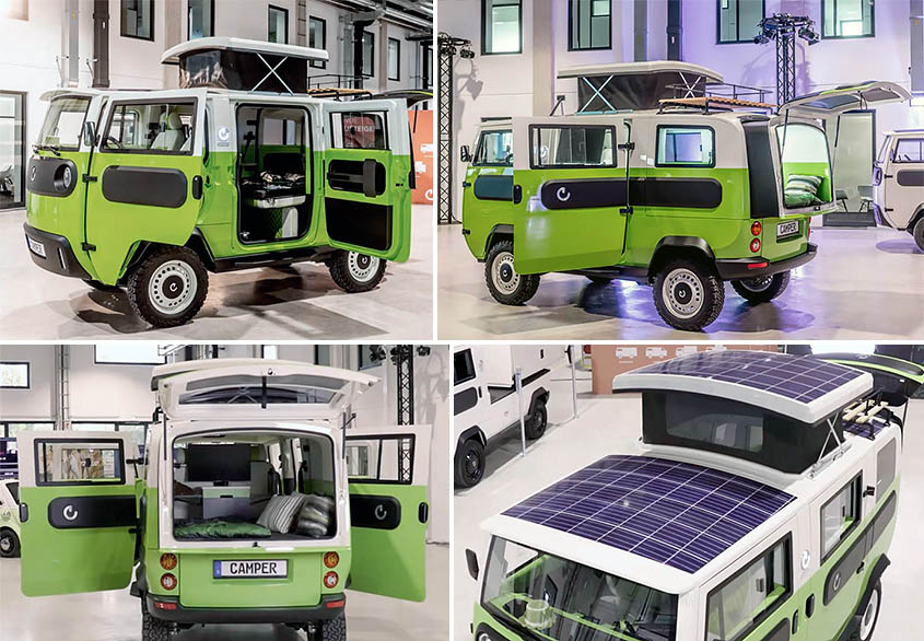 Немецкий электрокар eBussy превратили в XBUS Camper - мини-автодом для двоих