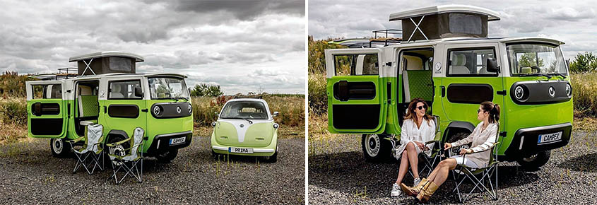 Немецкий электрокар eBussy превратили в XBUS Camper - мини-автодомом для двоих